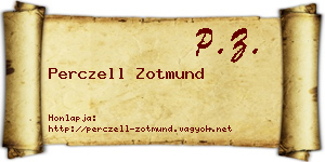 Perczell Zotmund névjegykártya